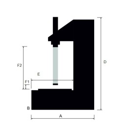 Presa hidraulica de atelier Unicraft WPP 10 HTE - dimensiuni